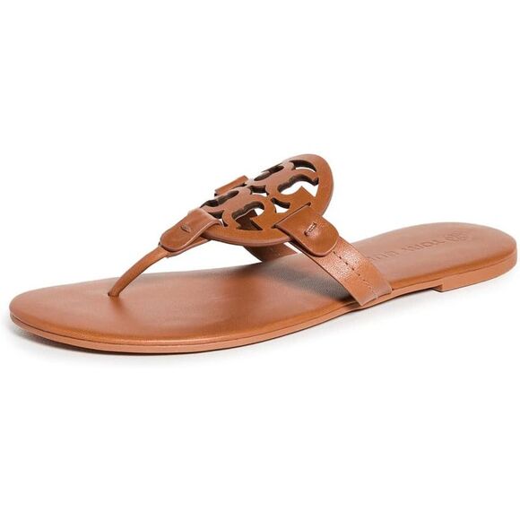 Tory Shoes - Tory Burch Womens Miller Soft Sandals - Bourbon Miele/Tan/Brown